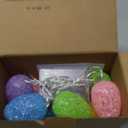 LYHOPE Easter Pastel Lights, 5.94ft 10 LED Egg Decoration Lights, Battery Powered Egg String Lights for Easter, Party, Fireplace, Mantels, Entrance, Tree, Home Decorations, Clear Wire