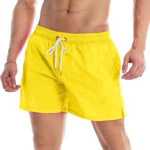 Lncropo Men's Swim Trunks Quick Dry Bathing Suits with Mesh Lining Swimwear Swim Shorts (32, A23-deep Yellow)