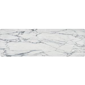 Home Dynamix Cozy Living Modern Marble Runner Anti-Fatigue Kitchen Mat, Non-Slip Floor Mat, Padded Standing Desk Mat, Grey/White, 17.5"x55"