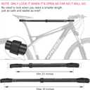 Bike Crossbar Adapter for Bike Rack (32kg/70lbs) - Top Tube Cross-Bar Adjustable - Bicycle Bike Adapter Bar for Low-Step Step-Through Bikes, BMXs, Ladies and Kids Bikes (2 PCS)