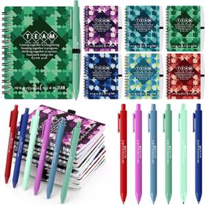 Tenceur 24 Sets Team Appreciation Gifts Bulk Employee Inspirational Puzzle Spiral Notebook Ballpoint Pen Back to School Thank You Gift for Team Staff Coworker Teacher Volunteer Office Party Favors