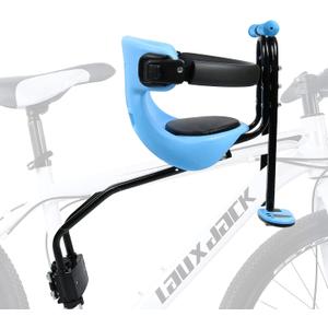 INNOLIFE Baby Bicycle Seat - Front Mounted Child Bike Seat with Handrail, Kids Bike Seat for Adult Bike (Blue)