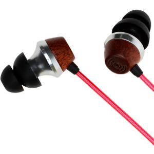 Symphonized ALN 2.0 Premium Genuine Wood In-ear Noise-isolating Headphones|Earbuds|Earphones with Innovative Shield Technology Cable and Mic (Lava Red)