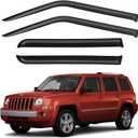 Window Visors Rain Guards Shield for 2007-2018 Jeep Patriot, Out-Channel Window Vent Wind Deflectors Visors Shades for 07-18 Patriot