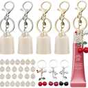 4 Pack Lip Gloss Holder Keychain with Cherry Charms Portable Lip Balm Keychain Initial Letter Keychain Cap Compatible with Summer Fridays 0.5 oz LANGIGE 0.35 oz Lip Balm