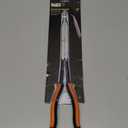 Klein Tools 71401 Long Nose Pliers, Bent Nose Pliers, Angled Knurled Jaws, Double Rivet, Extended Reach, 13-Inch