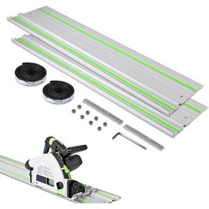 110in Guide Rail for Festool Track Saw for festool Track Saw,Festool FS1400/2 Guide Rail with 55-inch x2 and Connector, for TS55/TS75 Track Saws and Longer Cuts