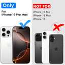 Temdan for iPhone 16 Pro Max Case Clear with Screen Protector, Compatible with Magsafe, Anti-Yellowing, Military-Grade Protection, Shockproof Slim Magnetic Phone Case Cover, Transparent