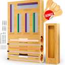 Chef's Haven Bamboo 9-in-1 Kitchen Storage Organizer, Drawer & Countertop, Natural Modern Style, Brown