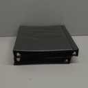 Office Essentials Economy View 3 Ring Binders, 1" Round Rings, 1.4" Spine, 175-Sheet Capacity, Black Binders, 4-Pack