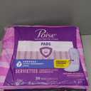 Poise Incontinence & Postpartum Pads for Bladder Leaks, 7 Drop Ultra Absorbency, Long Length, 39 Count
