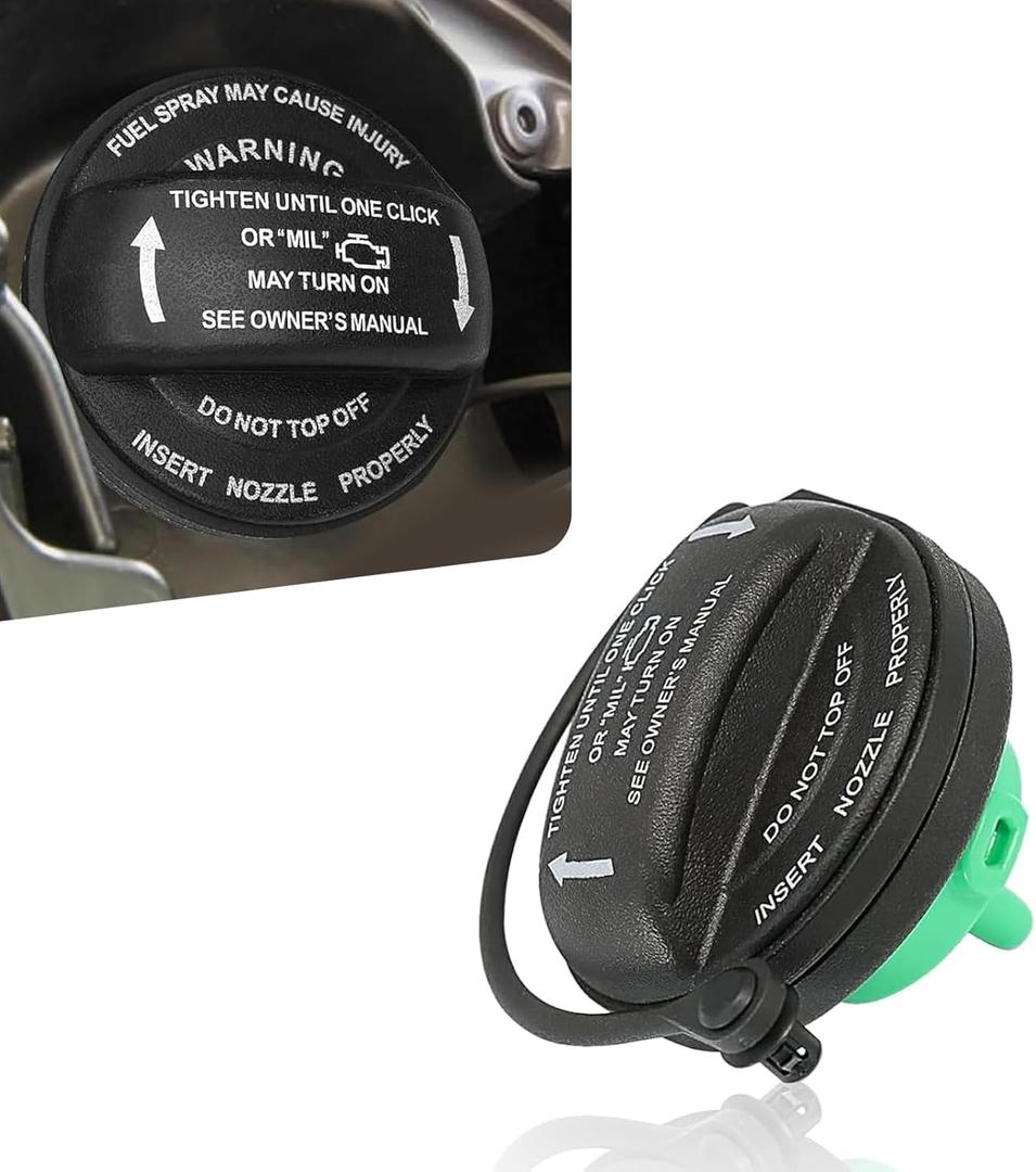 2 x Downhill 1 PC Gas Cap, Fuel Filler Port Leak-proof and Moisture-proof Fuel Tank Cap with Rubber Ring, Close Fit Original Replacement #5C0201550T 5Q0201550L, Compatible with Audi Model (Black)