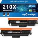 210X Black Toner Cartridge 2 Pack High Yield (with Chip) Compatible Replacement for HP 210X 210A for Color LaserJet Pro MFP 4301fdw 4301fdn Pro 4201dw 4201dn Series Printer Ink W2100X W2100A