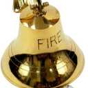 Brass FIRE Bell, Antique Finish - Nautical Decor