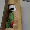 Hollyone Artificial Plants & Flowers in Vase Red Roses Artificial Flowers Potted Plant Faux Silk Flower with Black Pot Fake Rose Flower Arrangement Home Decor Bathroom Shelf Desk Decoration 15 Inch