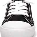 Colgo Boys Girls Sneakers Canvas Lace up Walking Shoes for Little Big Kids (Black, 3 Little Kid)