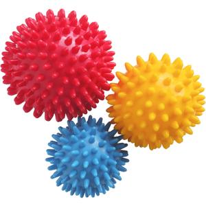 Spiky Massage Balls- 3PCS (Firm, Medium and Soft) Muscle Massager Ball for Feet, Back, Neck, Muscles, Hands Massager Roller for Plantar Fasciitis, Foot Arch Trainer, Exercise, Physical Therapy (3color)