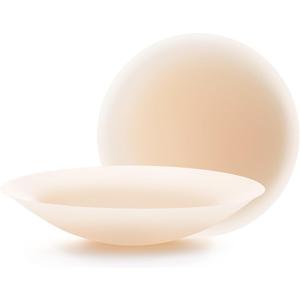 Nippies Reusable Nipple Covers for Women - Extra Thick, Teardrop & Semi-Circle Styles - No-Show Coverage for Backless Outfits (Creme)