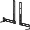 C YECEN Sound Bar Mounts Under TV or Above TV, Soundbar Mount Hold Up to 22Lbs, with Detachable Extension Arms and L-Brackets.