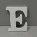 8 Inch White Wood Letters Unfinished Wood Letters for Wall Decor Decorative Standing Letters White Block Letters for wall Decoration for Craft Home Party Projects (E)