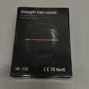 Mini Straightener, Portable Electric Hair Straightener Brush 30s Heating, Rechargeable Hot Comb, Cordless Straightening Comb for Travel, with 3 Temperature Settings (Black)