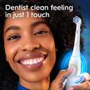 Oral-B Rechargeable Electric Toothbrush, iO2 Starter Kit, 3 Cleaning Modes, Automatic Pressure Sensor to Protect Gums, 2 Brush Heads, Pure White