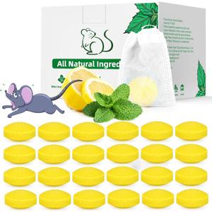 Pest Rodent Repellent, 24 Pack Peppermint Oil for Mice, Bugs, Squirrel, Mouse, Rats, Spider, Roach, Ant, Insect Repellent Pest Control Indoor & Outdoor Use, Natural Mouse Deterrent Family & Pet Safe