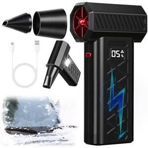 Snow Whiz Turbo Blower,130,000RPM Mini LED Turbo Snow Blower,Snowwhiz Turbo Blower Handheld,Turbo Breeze Electric Blower,Air Duster Cordless Cleaner for Car Windshield Winter Snow Cleaning Home
