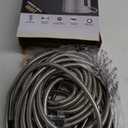 Lefree Garden Hose 100ft, Metal Garden Hose, Flexible Water Hose with 10-Function Nozzle, Stainless Steel Heavy Duty Hose, Crush Resistant, Leak Proof, No Kinks Garden Hoses for Yard, Outdoors, Rv (Silver)