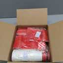 durony 200 Pieces Christmas Santa Party Supplies Tableware Set Include Disposable Paper Plates Cups Napkins Cutlery Straws with Merry Christmas HO HO HO Santa for 25 Guests Dinnerware Holiday