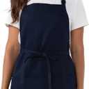 Chef Works Unisex Three Pocket Apron, Navy Blue