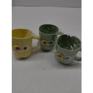 3 Pcs Cute Cartoon Bathroom Tumbler Cups, Unbreakable Reusable Toothbrush Holders, Plastic Household Drinking Cups, Dishwasher Safe Water Mugs for Kids Couples Friends Gift Large