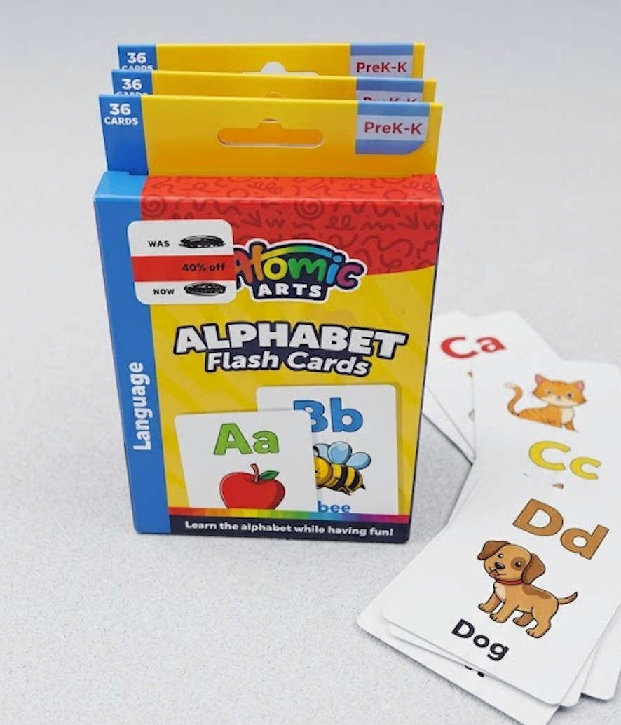 Atomic Arts First Word's Flash Cards- Pack Of 3