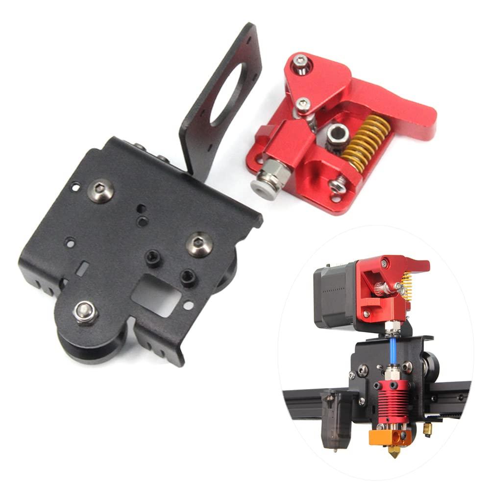 Ender 3 Direct Drive Upgrade Kit Aluminum Alloy Plate with Dual Gear Extruder Kit Easy Print TPU Flexible Filament for Ender 3 V2/Ender 3 Pro/Ender 3/CR-10 (Aluminum Plate+Dual Extruder Kit)