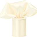 Ivory Ribbon 3 Inch Double Faced Cream Satin Ribbon Thick Ivory Ribbon for Wedding Decor, Chair Sash, Gift Wrapping, Party Favor, Flower Arrangement, Craft Supplies, Bows - 10Yards