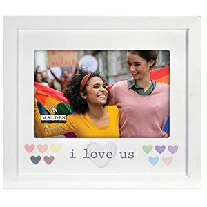 Malden International Designs 4x6 I love us LGBTQ+ White Picture Frame