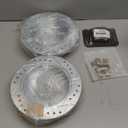 Rear Brake kit, Drilled & Slotted Brake Rotors and Disc Brake Pads fit for 2010-2021 Toyota 4Runner All Models 2010-2014 Toyota FJ Cruiser All Models 2010-2021 Lexus GX460