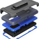 Compatible with Samsung Galaxy A53 5G Case, with Belt Clip Holster Heavy Duty Rugged Shockproof Full Body Protection Kickstand Phone case for Samsung Galaxy A53 5G (Blue)