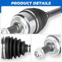 TadaMark Front Left CV Axle Shaft Assembly Fit for Honda Civic 1.8L 1.8 2006-2015(for 2014-2015 Civic Natural Gas, Sedan Only) L4, Automatic Trans, Driver Side, for 66-4232
