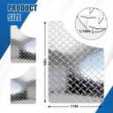 Otooling 2 Pcs Aluminum Diamond Plate Truck Mud Flaps, Silver, 19 × 11 Inch