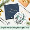 3 x Christmas Dentist Gifts for Women Men - Thank You Dentist Ornaments 2025, Appreciation Assistants Students Dental Hygienist Gifts, Ceramic Tooth Christmas Ornament for Christmas Tree Decoration