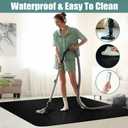 Office Chair Mat for Hardwood Floor: 63" x 51" Extra Large Black Office Chair Mats Anti-Slip Desk Floor Mat for Hardwood Floors Heavy Duty Sturdy Floor Protector Mat Under L Computer Desk