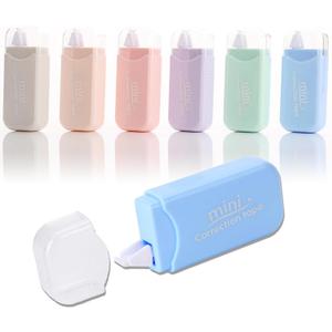 White Correction Tape, 6 Pack, 13.13 Feet Mini Correction Tape, Writing supplies and correction supplies for School And Office. (Milkshake)