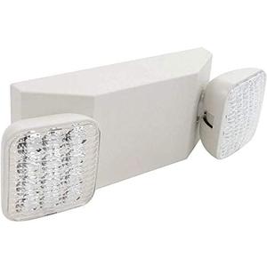 LED Emergency Lighting Fixtures with 2 LED Heads, Commercial Emergency Light with Battery Backup, UL 924 and CEC Qualified, 120-277 Voltage (1-Pack)