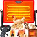 Chicken Coop Heater, Chicken Heater for Chicken Coop Accessories, Double Sided Brooder Plate for Chicks Timers and Thermostat, Chicken Heater for Coop, Chick Brooder Heating Plate UL-Compliant