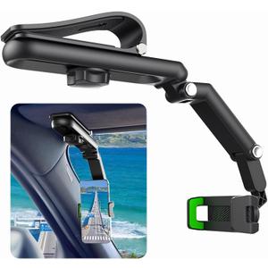 Sun Visor Phone Holder for Car,360 Swivel Adjustable Sunvisor Phone Holder for Car for Easily Phones Checking,Foldable Cars Phones Holders with 180 Retractable Arm