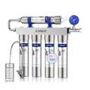 EIREE H502B Under‑Sink Ultrafiltration Water Filter – 0.01 µm Membrane, Removes 99.99% Heavy Metals, Chlorine & Odor, Stainless Steel Housing, USA Tech