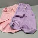 2 Pack Dog Hoodie Sweaters for Small Medium Dogs Warm Dog Clothes for Large Dogs Soft Waffle-Like Laminated Sweatshirt Bulldog (Pink+Purple, L (Back: 19",Chest: 28", Neck: 17.5"))