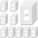 ENERLITES Duplex Wall Plates, Electrical Outlet Covers, Standard Size 1-Gang 4.50" x 2.76", Unbreakable Polycarbonate Thermoplastic, 8821-W-100PCS, White, 100 Pack