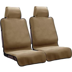 DREAMANIA Waterproof Seat Cover, 2pcs Upgraded Sweat Carseat Protector, Perfect for Universal Anti-Slip Car Truck SUV Seat, Ideal for Surfing Yoga Gym Workout, Khaki
